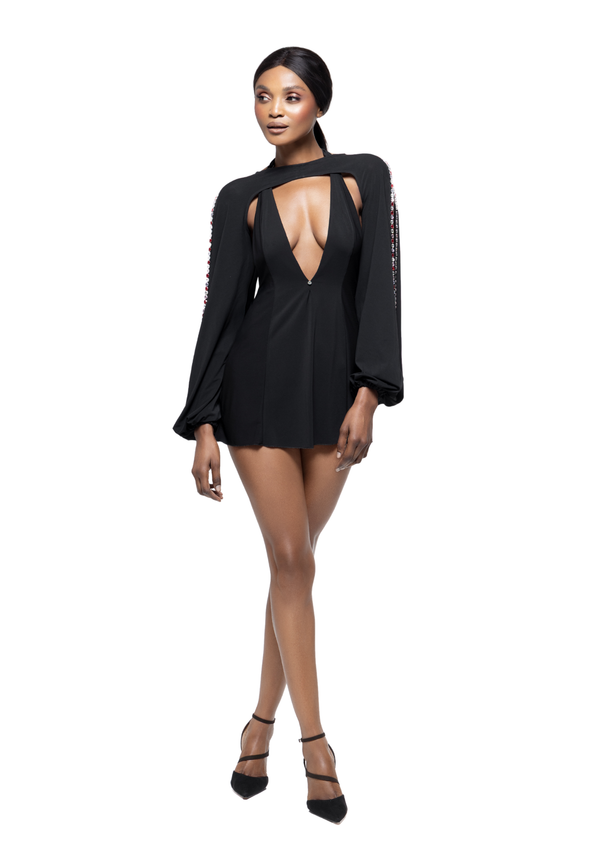 Artemis Celestial - Two-piece mini dress set with shoulder cover | ZIYA SHARI Artemis Celestial - Two-piece mini dress set with shoulder cover | ZIYA SHARI