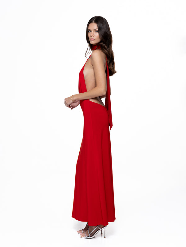 Venus - Gown in viscose with open back and adjustable dcollet | ZIYA SHARI Venus - Gown in viscose with open back and adjustable dcollet | ZIYA SHARI